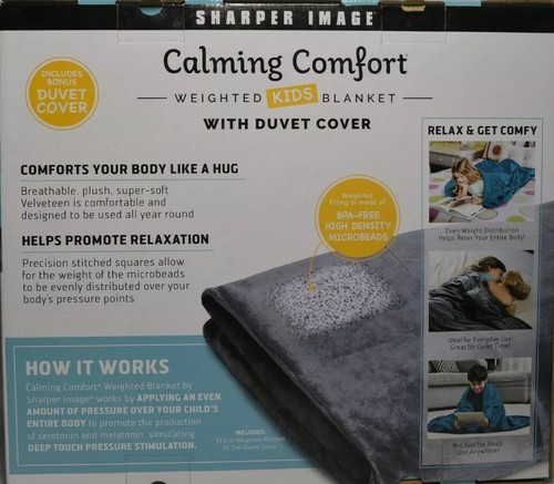 Sharper Image beruhigende bequeme Gewichtsdecke mit Bettdecke 6 Pfund für Kinder - Bild 3 von 8