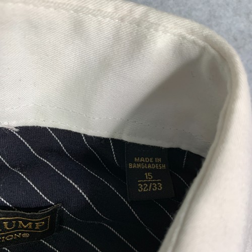Donald J Trump Shirt Adult 15 Black Pin Striped Button Up Long Sleeve Mens - Picture 6 of 11
