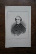 M. DE BARANTE (1782-1866) PORTRAIT ENGRAVING 19th century, born in RIOM, HISTORIAN