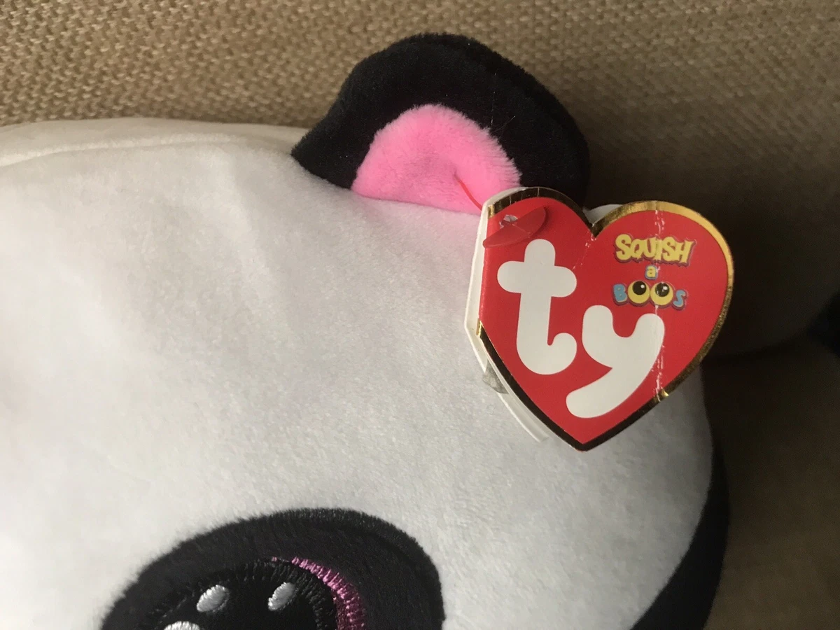 NWT Squish A Boos TY Beanie Boo Panda Bear Bamboo Birthday June