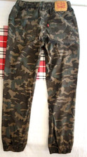Levi's Boys Jeans 14 Reg Jogger Pants Adjustable Elastic Waist Pull On Camo