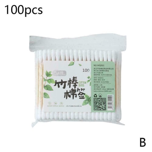 10/100pc Bamboo Cotton Swabs Double-head Wood Sticks S1Z8 Ears Disposable D5N9 - Picture 12 of 14