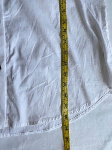 Gordon Smith Cotton Blouse Womens Size 10 White Sheer Button Up Long Sleeve Top - Picture 11 of 12