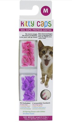 Kitty Caps FFP9318 Nail Caps  Hot Purple & Hot Pink