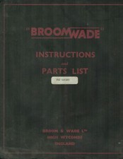 Broomwade PR 2 Sander Instructions & Parts List 1958 0459F