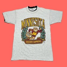VTG 90s 20/20 Minnesota Golden Gophers Double Sleeve Graphic T Shirt Size L