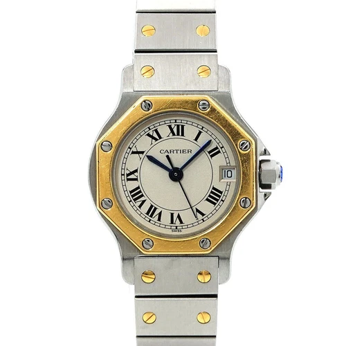 Cartier Santos - 23 mm, Stainless Steel, Yellow Gold