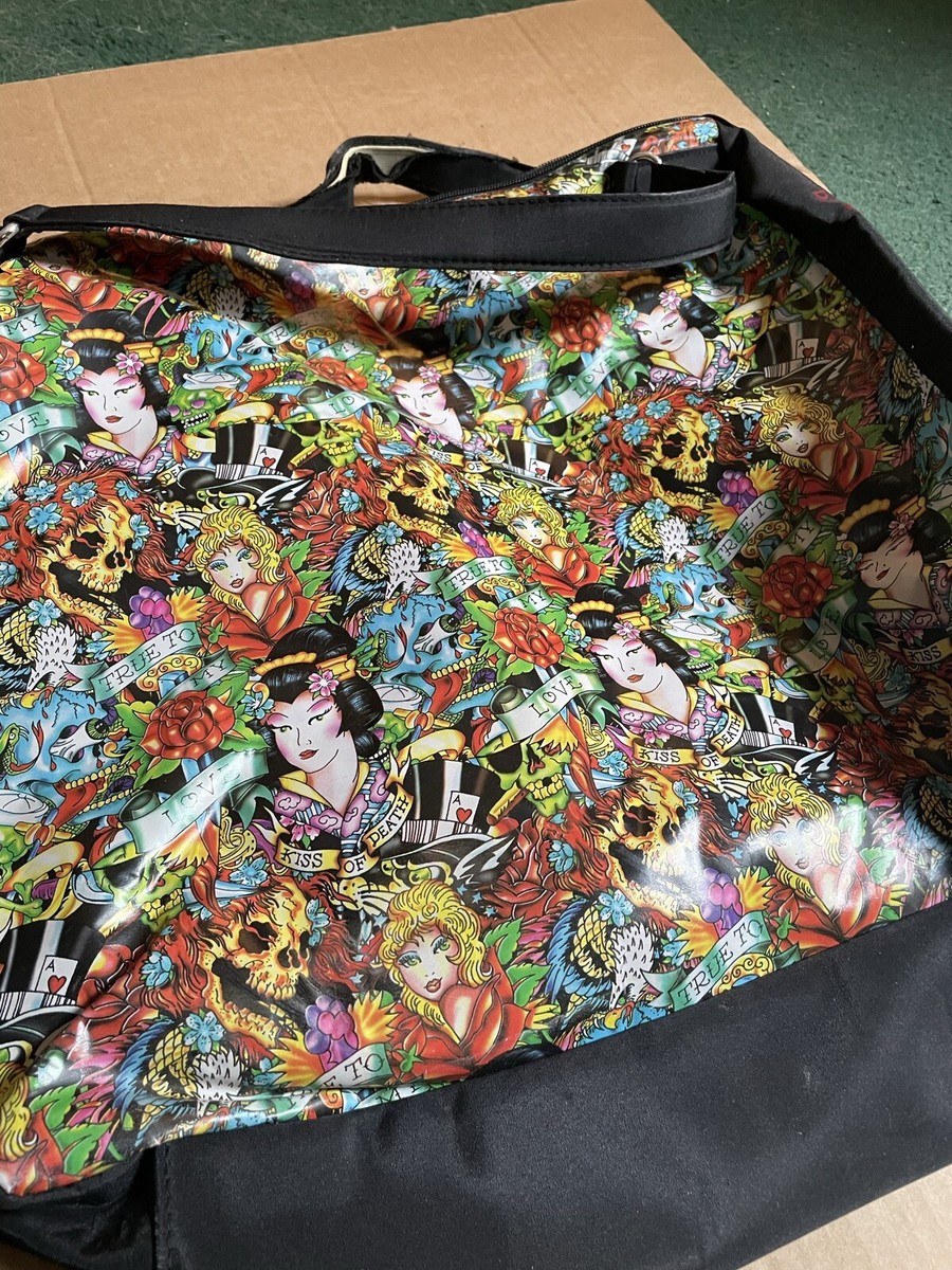 Ed Hardy By Christian Audigier Tote Shopper Travel Overnight Bag
