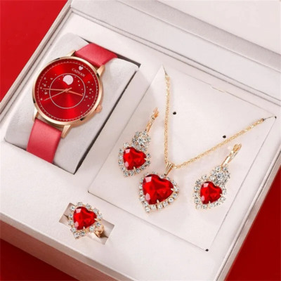 5-Piece Women's Luxury Quartz Watch Set   Fashion Design, Simple Elegant Style
