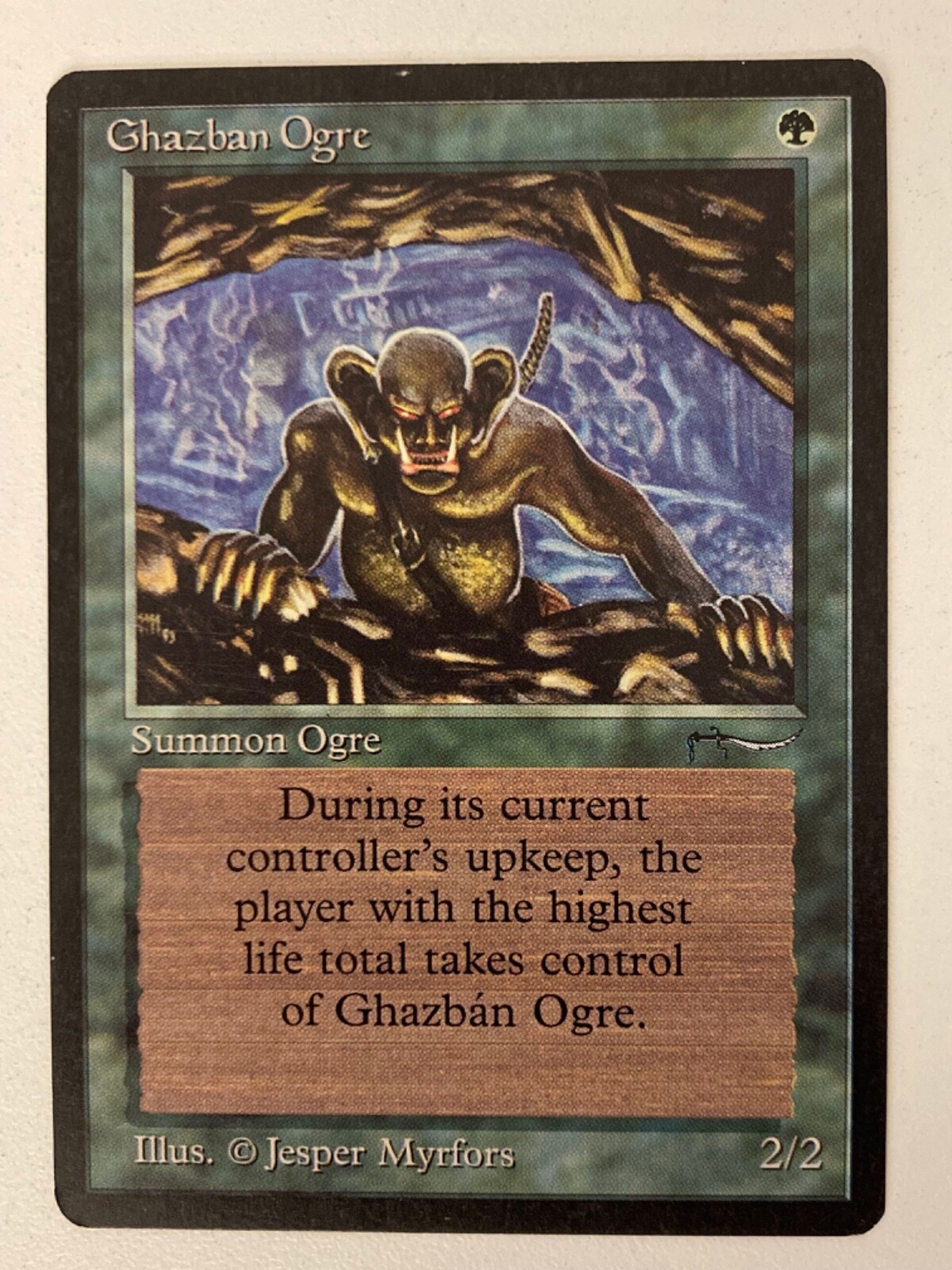 Magic the Gathering MTG Arabian Nights Ghazban Ogre LP  (Beta Bob)