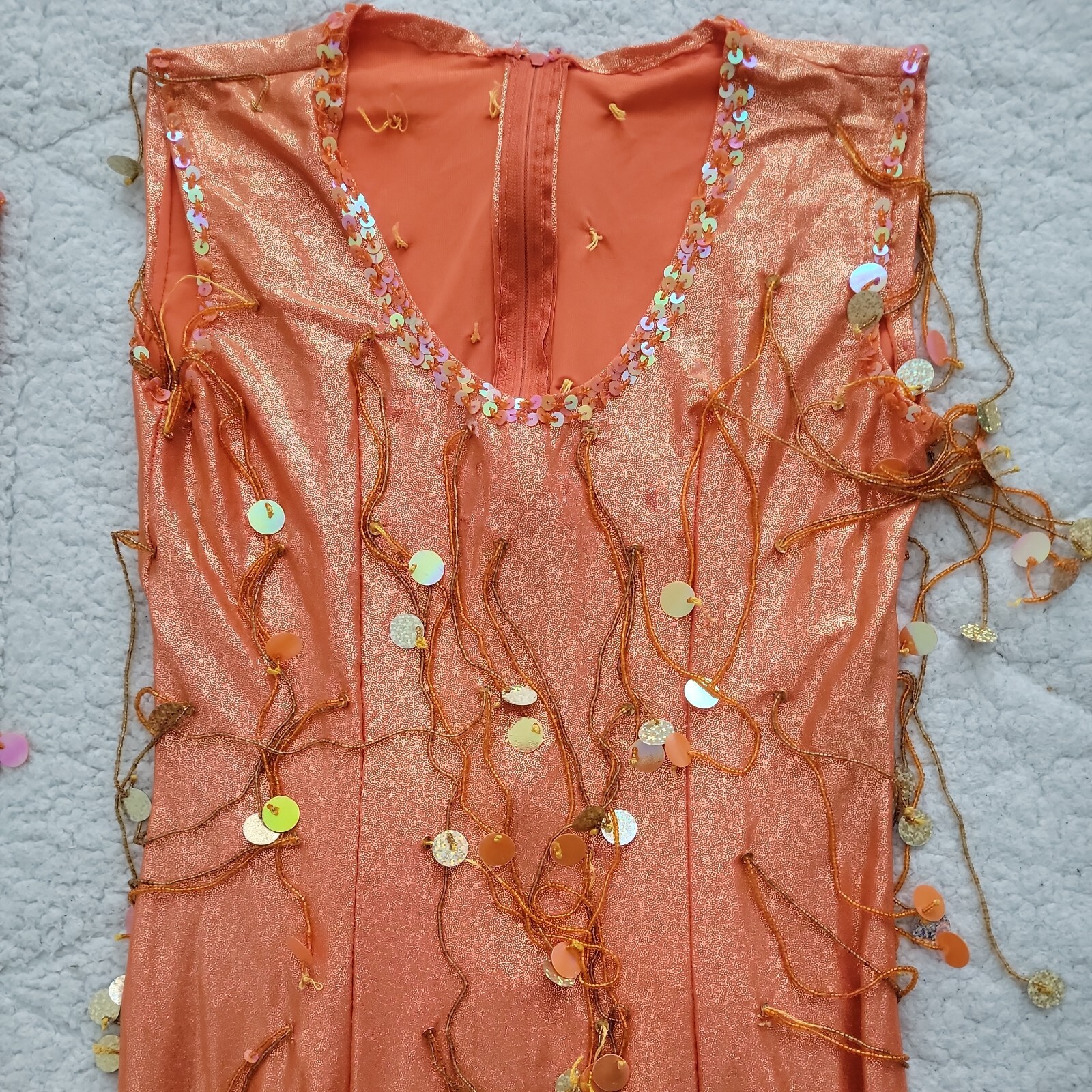 Unique Professional Belly Dance Costume - Orange - image 2