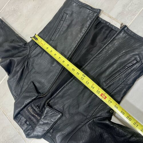 Dimension New York Women’s Black Leather Lined Jacket Coat Sz Small - Picture 4 of 6
