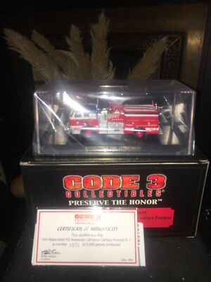 Code 3 COLLECTIBLES Bakersfield FD American Lafrance Pumper E-1 Maßstab 1:64