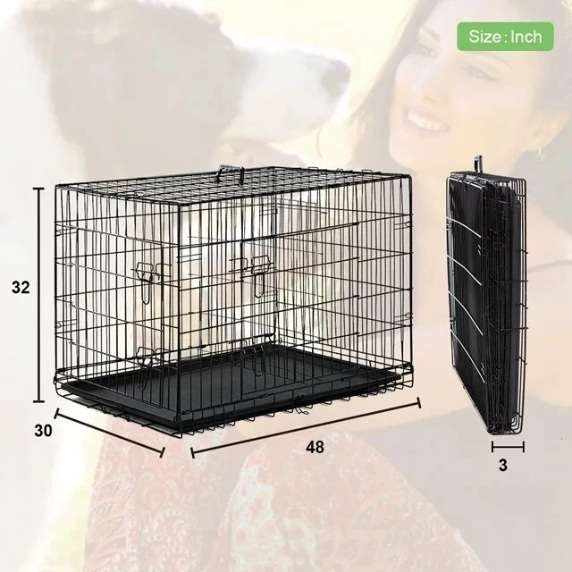Grreat choice double door dog crate top