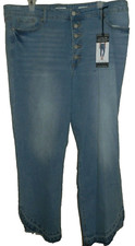 New Womens size 18 Sofia Vergara Slim Straight Ankle Jeans Light Blue High Rise