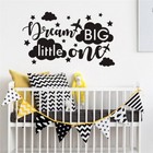 Quote Wall Decal Dream Big Little One Decal  Baby Room Decor Baby Boy Room Decor