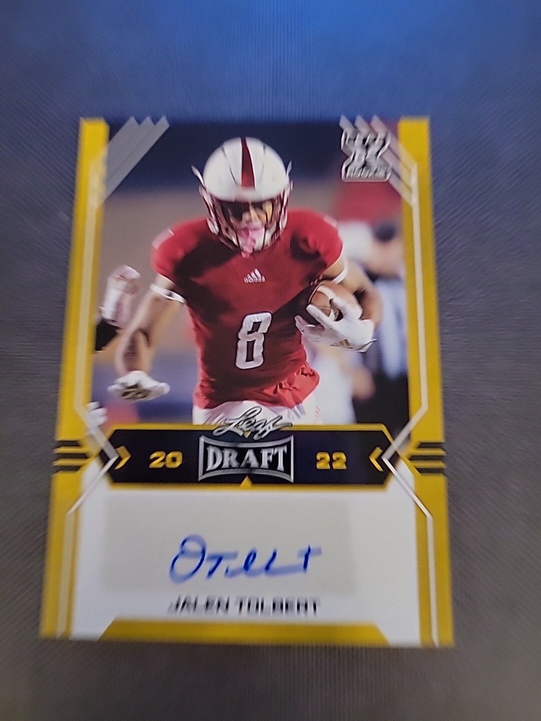 2022 Leaf Draft Auto #BAJT1 Jalen Tolbert South Alabama Jaguars Cowboys RC