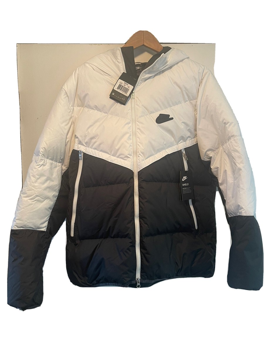 Nike Sportswear Parka Down Fill Jacket Black Logo Sample Size