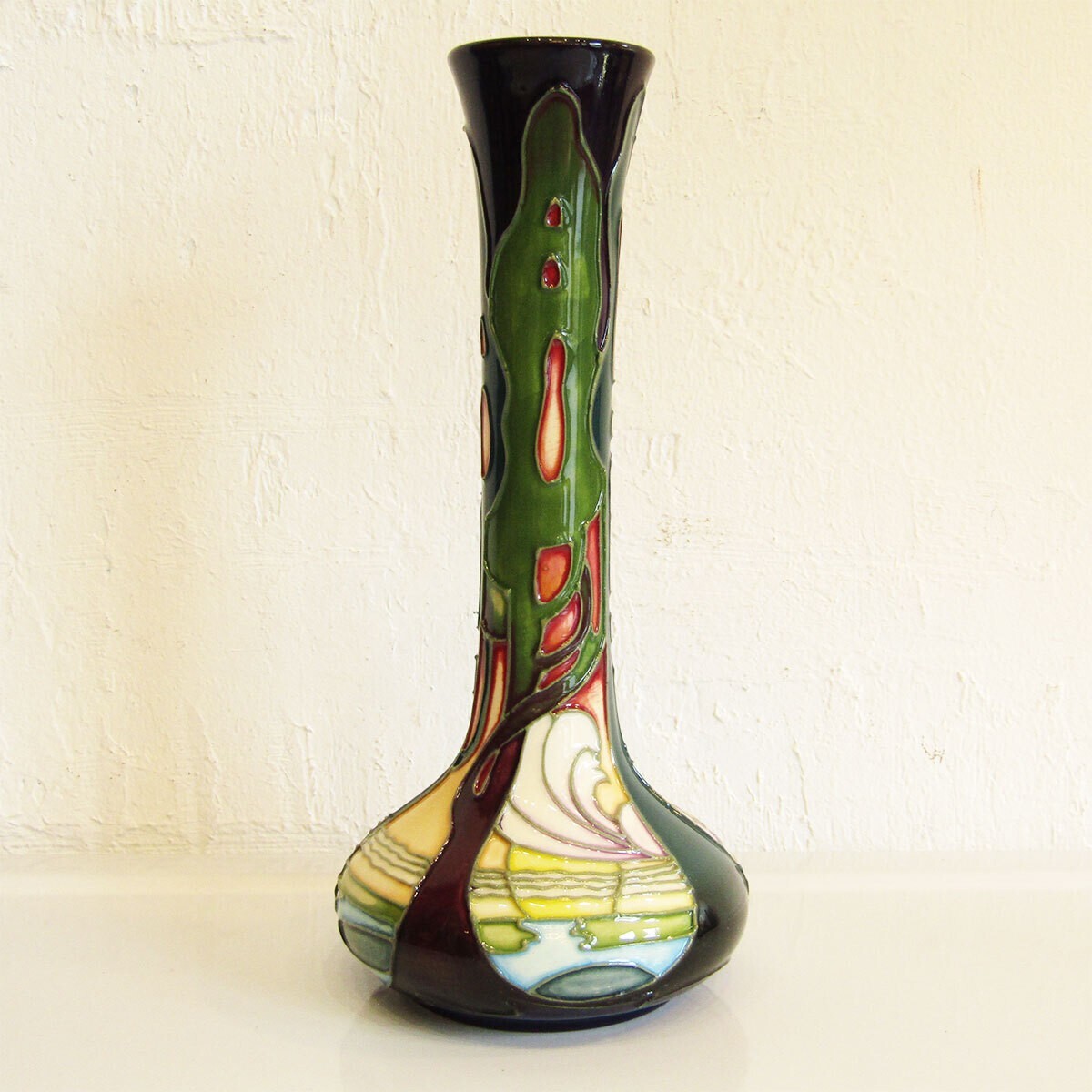 Moorcroft New Dawn By Emma Bossons 2006 Vase For One Flower Moorcroft New Dawn By Emma Bossons 2006 Vase For One Flower