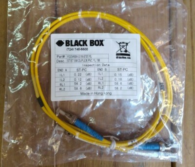 Blackbox FOCMRSM-001M-STST-YL Single-Mode Fiber Optic Cable 1m Yellow