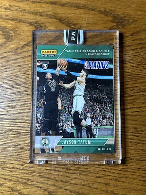Jayson Tatum Rookie RC 2017-18 Panini Instant #139 GREEN /10 *Ultra Rare SSP*