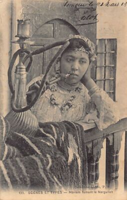 ALGERIA - Mériem smoking the Hookah - Ed. Coll. Id. P.S. 139
