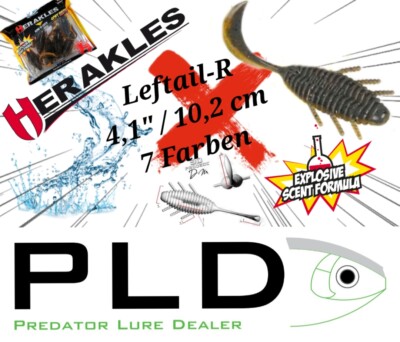 Herakles Leftail-R 10,2 cm, Creature Bait Krebs Zander Barsch Hecht Dorsch