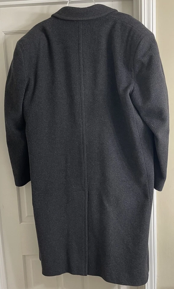 Mario Valente Italy Cashmere & Lambswool Double Breasted Trench Coat Men Sz 42 - Image 3 of 4