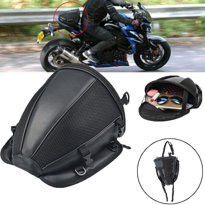 Waterproof Motorcycle Rear Seat Tail Bag Luggage Storage Backpack Shoulder Bag