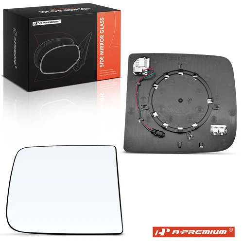 A-Premium Passenger Mirror Glass w/ Heated & Power Adjust for Ram 1500 2019-2024