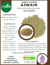 Powder Trachyspermum Ammi Ajwain Natural Premium Organic Herbal Herbs