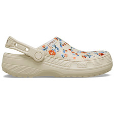 Crocs NWT Classic Crafted Floral Clog Bone Embroidered Flowers Mens 6 Wmn 8