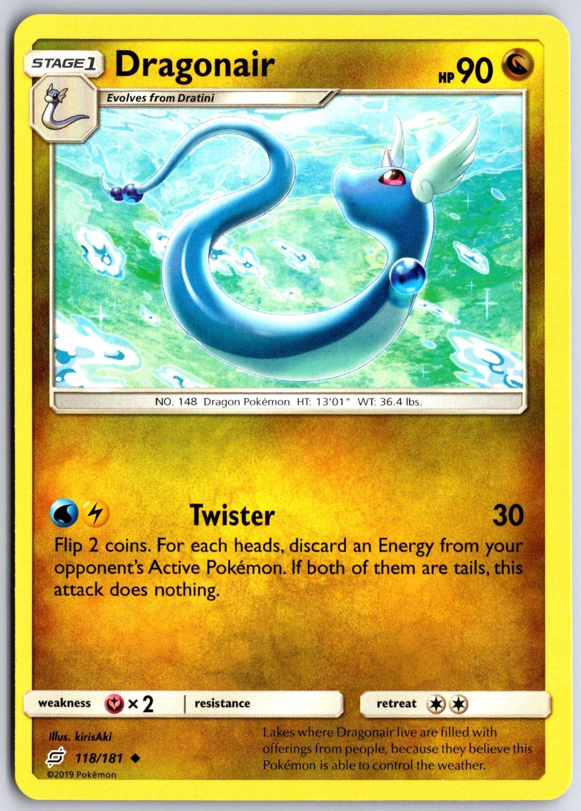 Pokemon Dragonair 118/181 Uncommon Team Up LP