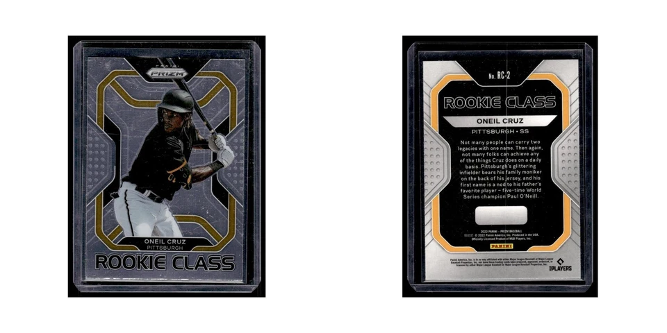 Oneil Cruz 2022 Panini Prizm Rookie Class #RC-2 Pittsburgh Pirates NM - Image 3 of 3