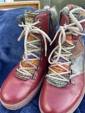 Reiker Leather Size 6 Burgundy Womens Fashion Boots Excellent Condition