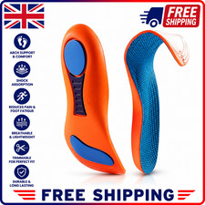 Orthotic Insoles Arch Support Plantar Fasciitis Flat Feet Back & Heel Pain UK
