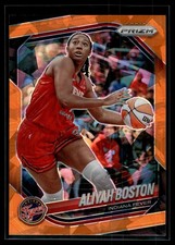 Aliyah Boston 2025 Panini Prizm WNBA Orange Ice Prizm Card #75