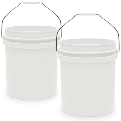 #ad #ad 5 PACK 5 Gallon White Bucket Pail Container without Lid Heavy Duty Extra Durable $29.90