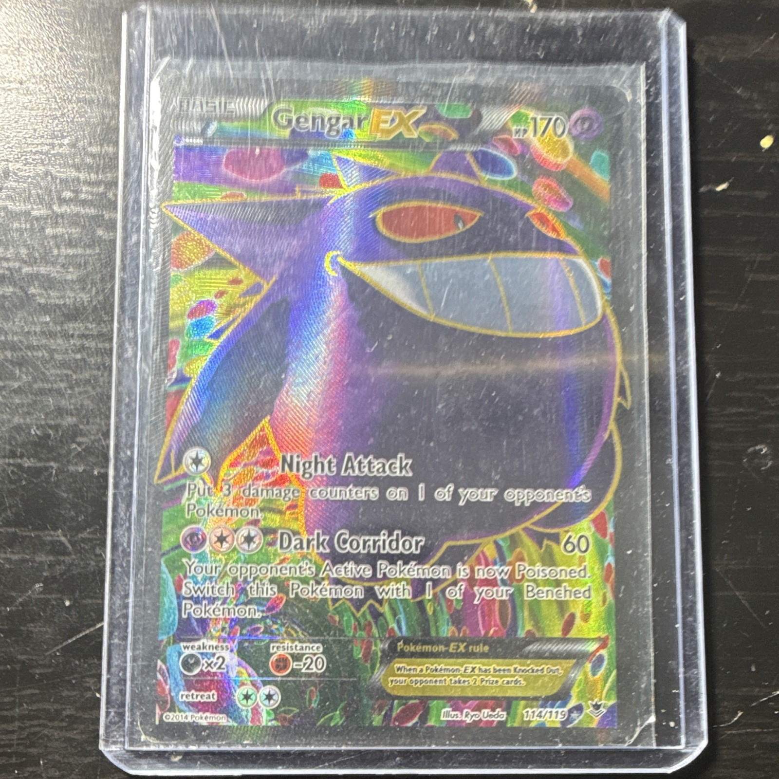 Gengar EX 114/119 XY Phantom Forces Full Art Ultra Rare Holo English 2014