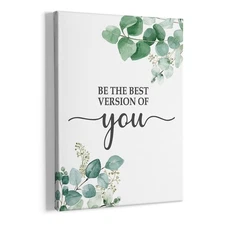 Be The Best Version Of You Framed Canvas Painting Wall Art Decor, Inspiration...