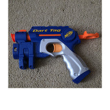 NERF Dart Tag Toy Blaster C-307A 2004 Blue/Orange Hasbro Age Level 8-11 Years