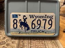 1998 Wyoming License Plate 8 6979 Platte Coun...