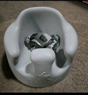 Bumbo Infant Floor Seat Baby Sit Up Chair with Adjustable Harness, Cool Gray