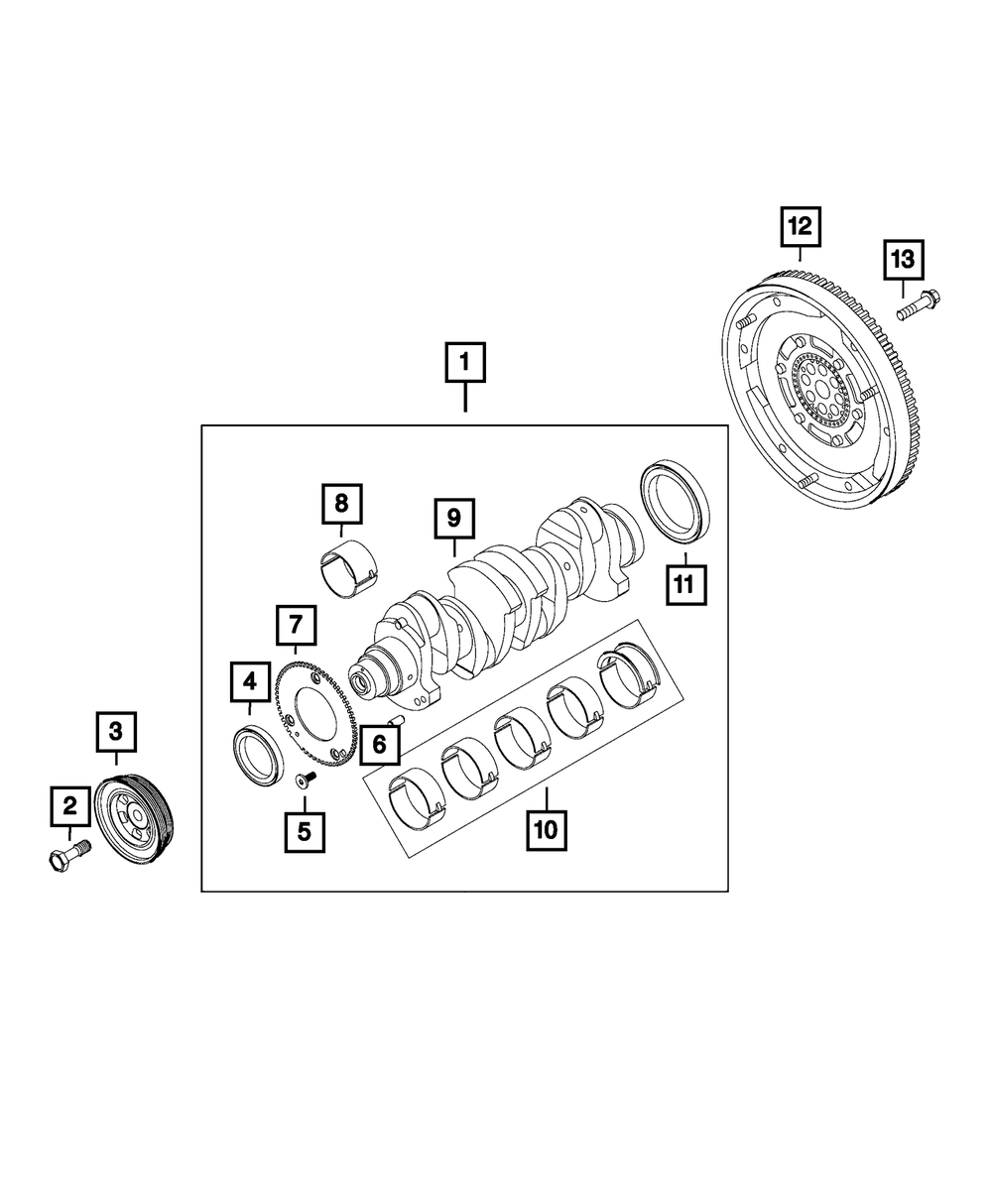 Genuine Mopar Hex Flange Head Bolt 68133287AA