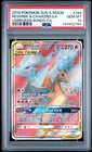 2019 POKEMON SUN & MOON UNBROKEN BONDS FULL ART/RESHIRAM & CHARIZARD GX PSA 10