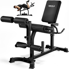Mikolo Leg Extension and Curl Machine, Adjustable Leg Curl Machine, Seated Leg E