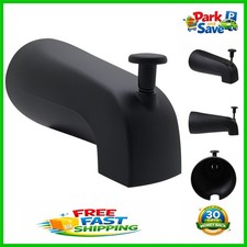 Durable Lead-Free Matte Black Tub Spout with Front Diverter - Easy Installation