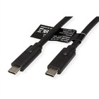 USB4 Gen3x2 Kabel, C–C, ST/ST, 40Gbit/s, 100W, schwarz, 0,8 m
