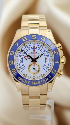 Rolex Yacht-Master II Automatik Herrenuhr Vollgold 44mm  116688 Original Papie