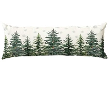  Christmas Trees Snowflake Extra Long Lumbar Pillow 13.8" x 35.4" (Pack of 1)